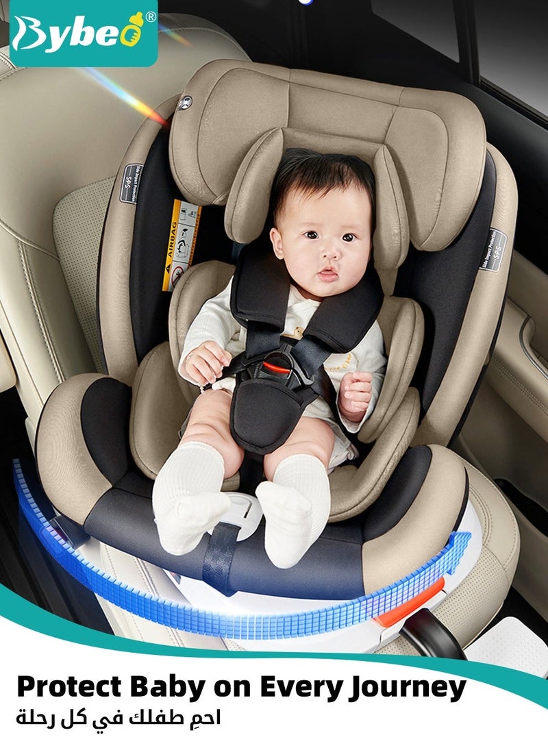 بيبو مقعد سيارة الأمان للرضع / الأطفال مع واجهة ISOfix ورجل حمل، مقعد سيارة للأطفال قابل للتحويل مع حزام أمان بخمس نقاط ورأس مقعد قابل للتعديل بمستويات عشرة، موجه للخلف / للأمام | قابل للميل، حتى 36 كجم. - Image 2